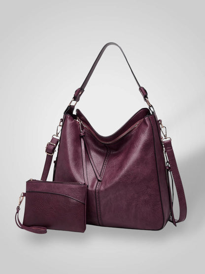 Ermelinda borsa a spalla donna in pelle con tracolla rimovibile, foto 2