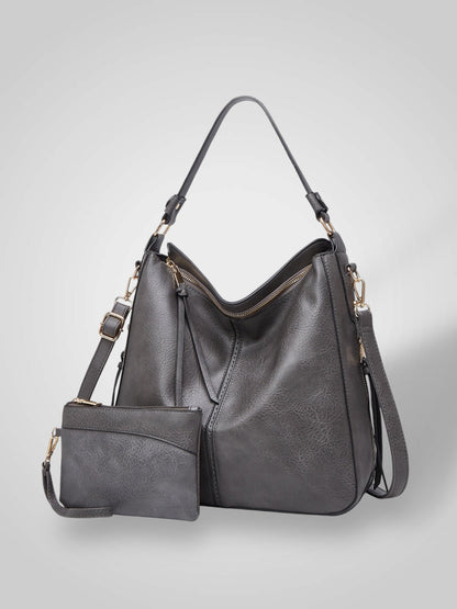 Ermelinda borsa a spalla donna in pelle con tracolla rimovibile, foto 3