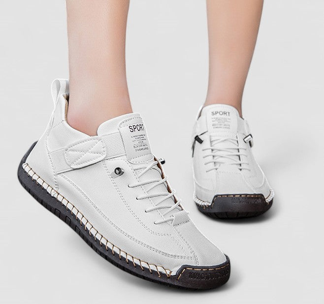 Eufemia sneakers donna con lacci, cinturino a strappo e cuciture a vista, foto 10