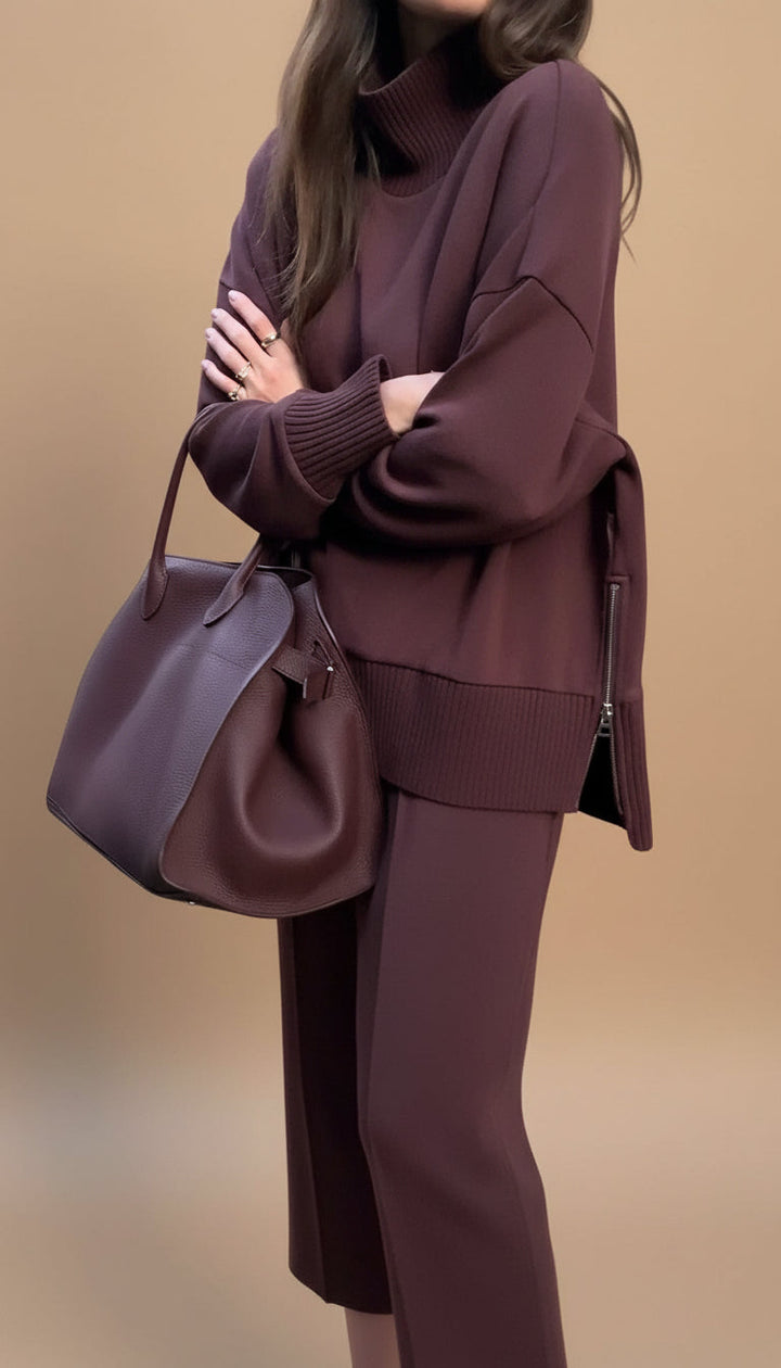 Camilla | Completo con collo alto e pantaloni ampi