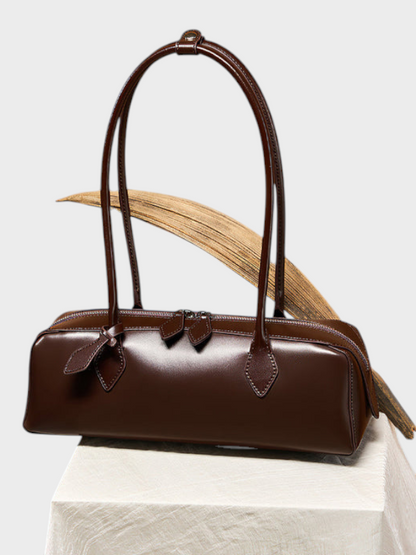 Fiammetta borsa a spalla donna in pelle con doppia zip, foto 6