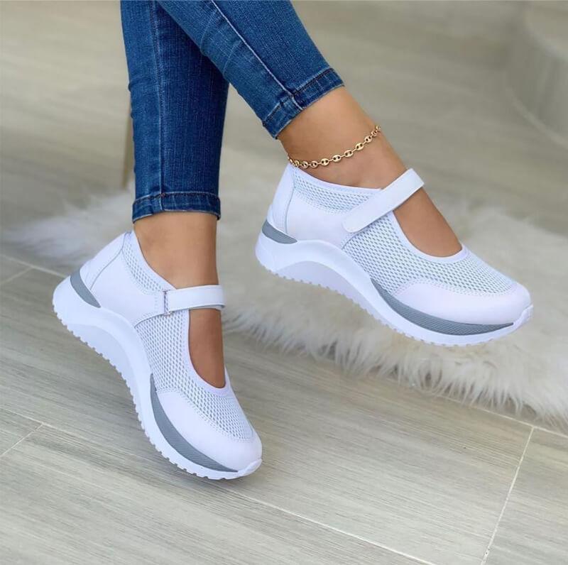Flavia sneakers donna senza lacci in rete con cinturino, foto 2