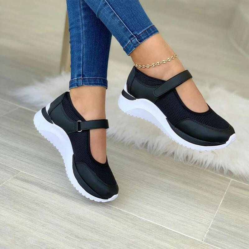 Flavia sneakers donna senza lacci in rete con cinturino, foto 3