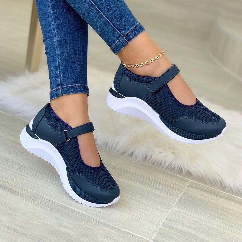 Flavia sneakers donna senza lacci in rete con cinturino, foto 4