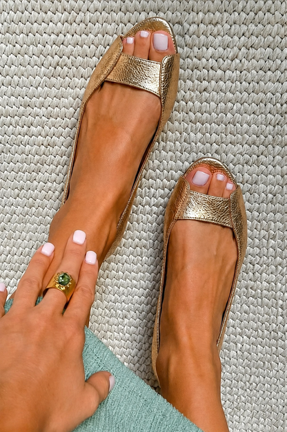 Fosca ballerine donna con punta aperta e fascia sovrapposta, foto 2