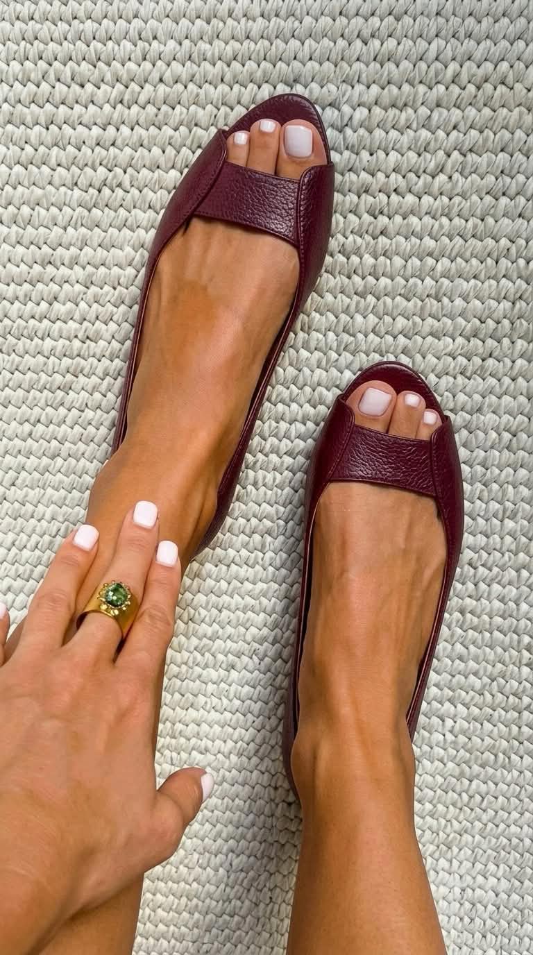 Fosca ballerine donna con punta aperta e fascia sovrapposta, foto 7