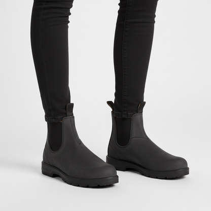 Fulvia chelsea boots donna con elastici laterali e suola in gomma, foto 5
