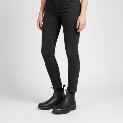 Fulvia chelsea boots donna con elastici laterali e suola in gomma, foto 6