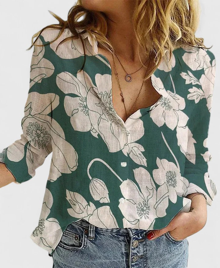 Fulvia | Blusa in lino con bottoni