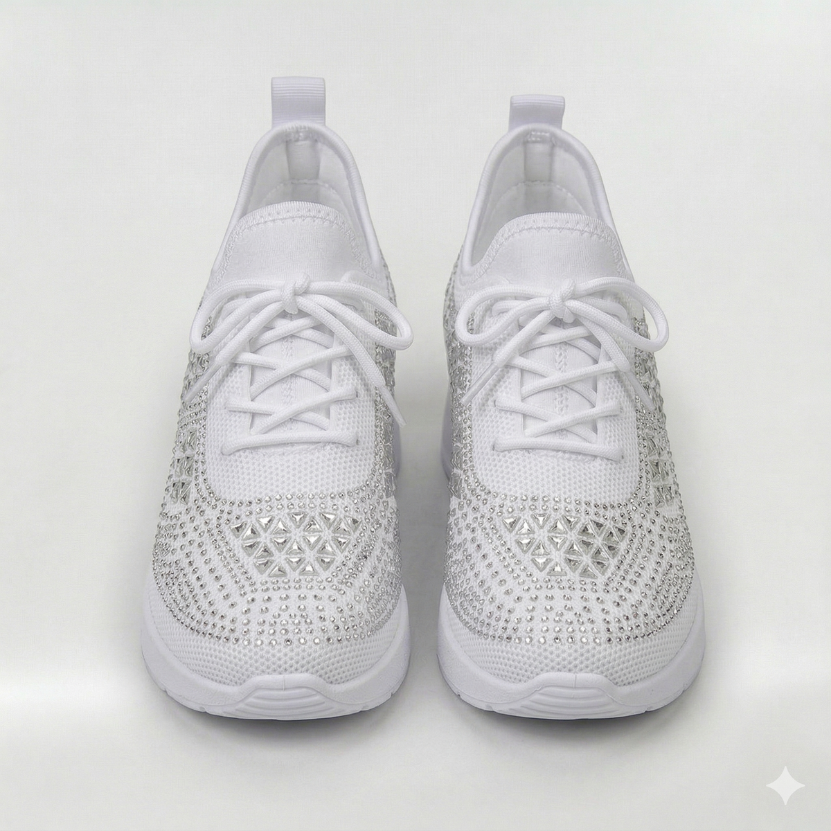 Giovanna sneakers donna con zeppa interna e strass, foto 8