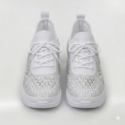 Giovanna sneakers donna con zeppa interna e strass, foto 8