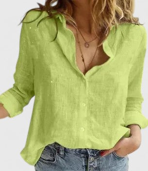 Fulvia | Blusa in lino con bottoni