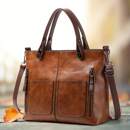 Guendalina borsa a tracolla donna con tasche frontali e manici corti, foto 2