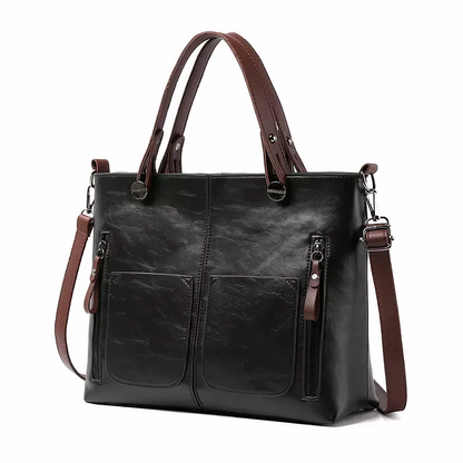 Guendalina borsa a tracolla donna con tasche frontali e manici corti, foto 7