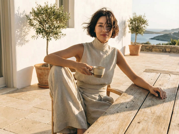Rachele | Completo con top e pantalone ampio