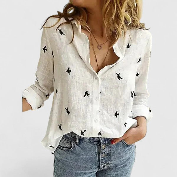 Fulvia | Blusa in lino con bottoni