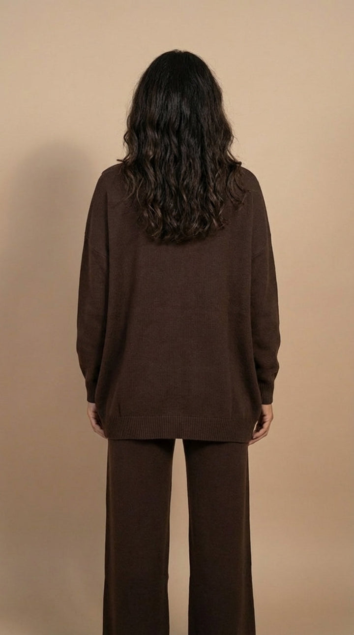 Delia | Completo top asimmetrico e pantalone a vita alta