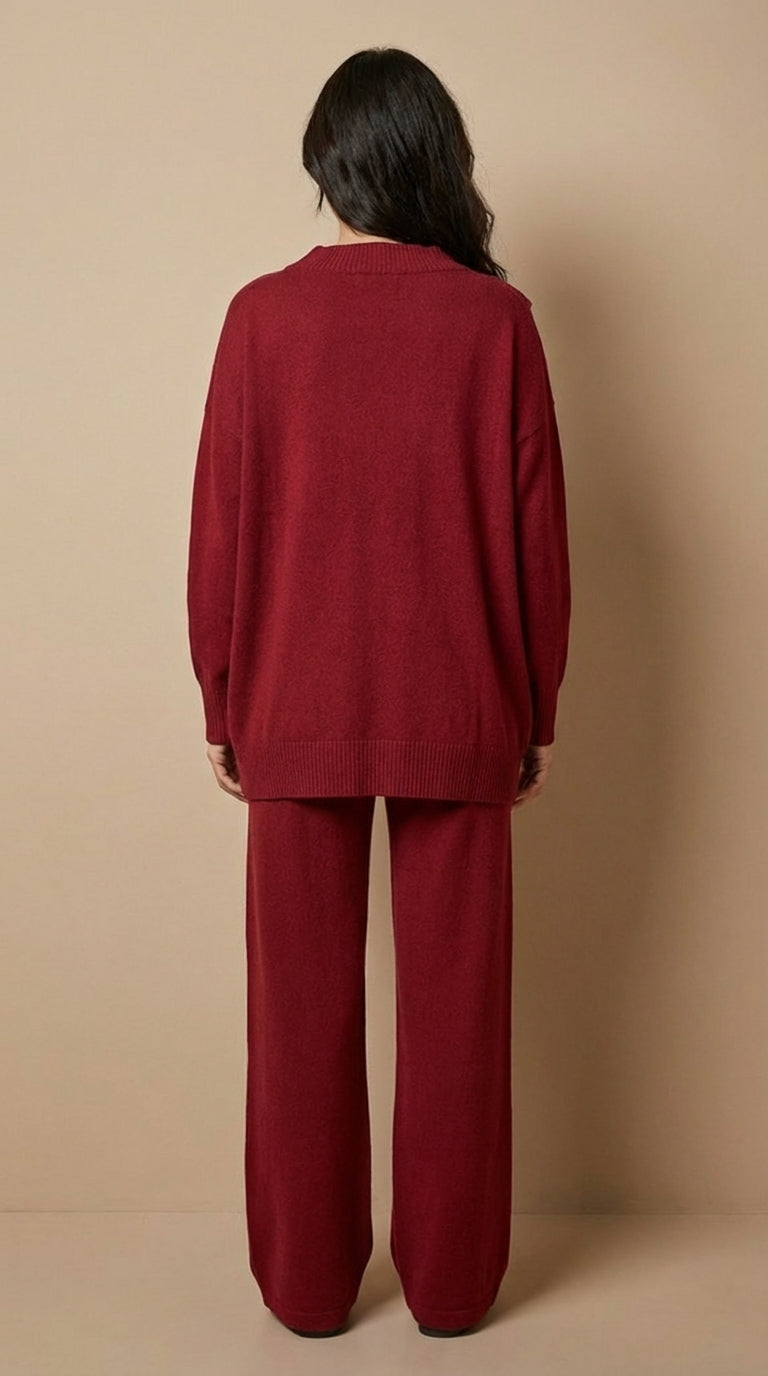 Delia | Completo top asimmetrico e pantalone a vita alta