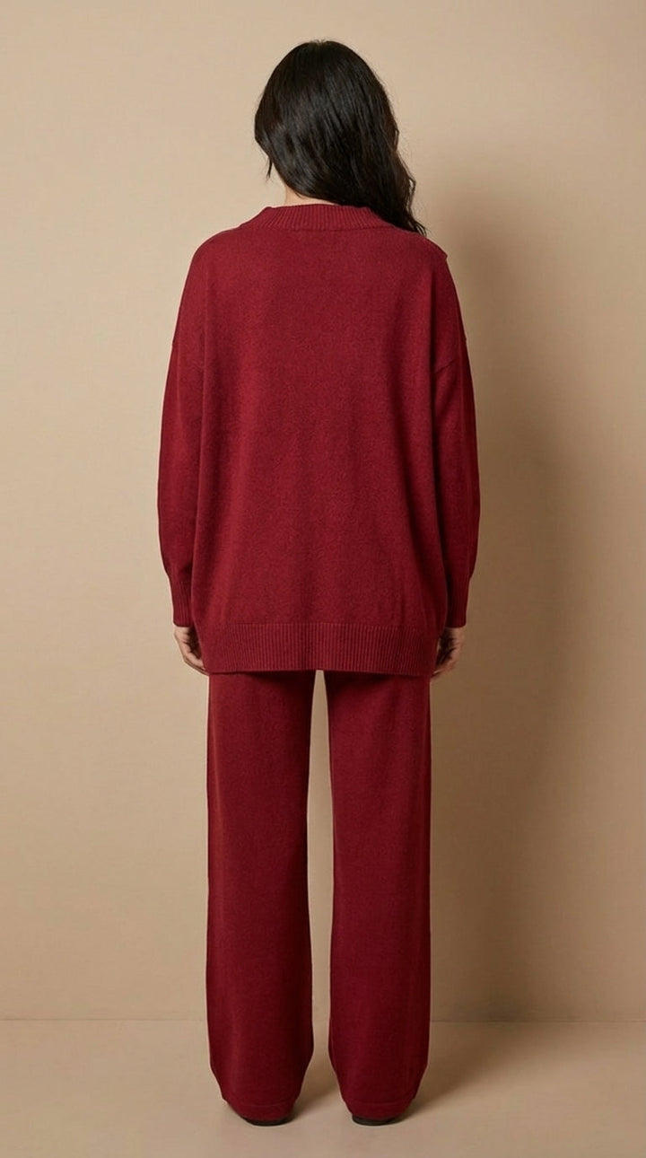 Delia | Completo top asimmetrico e pantalone a vita alta