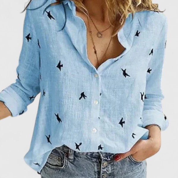 Fulvia | Blusa in lino con bottoni