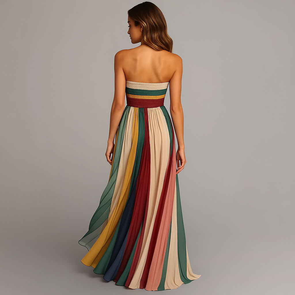 Cesarina | Abito maxi plissettato
