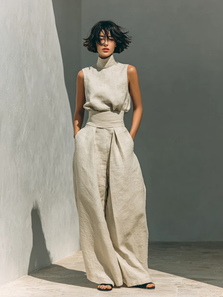Rachele | Completo con top e pantalone ampio