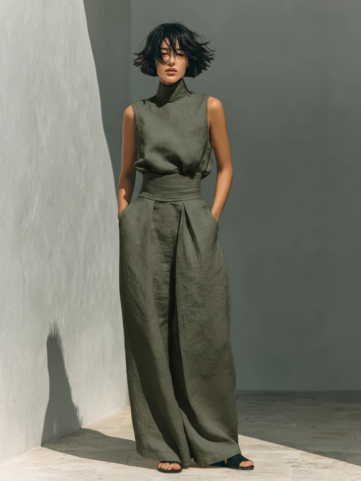 Rachele | Completo con top e pantalone ampio