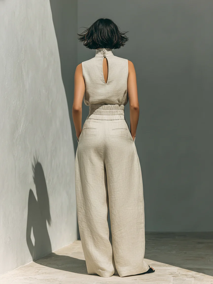 Rachele | Completo con top e pantalone ampio