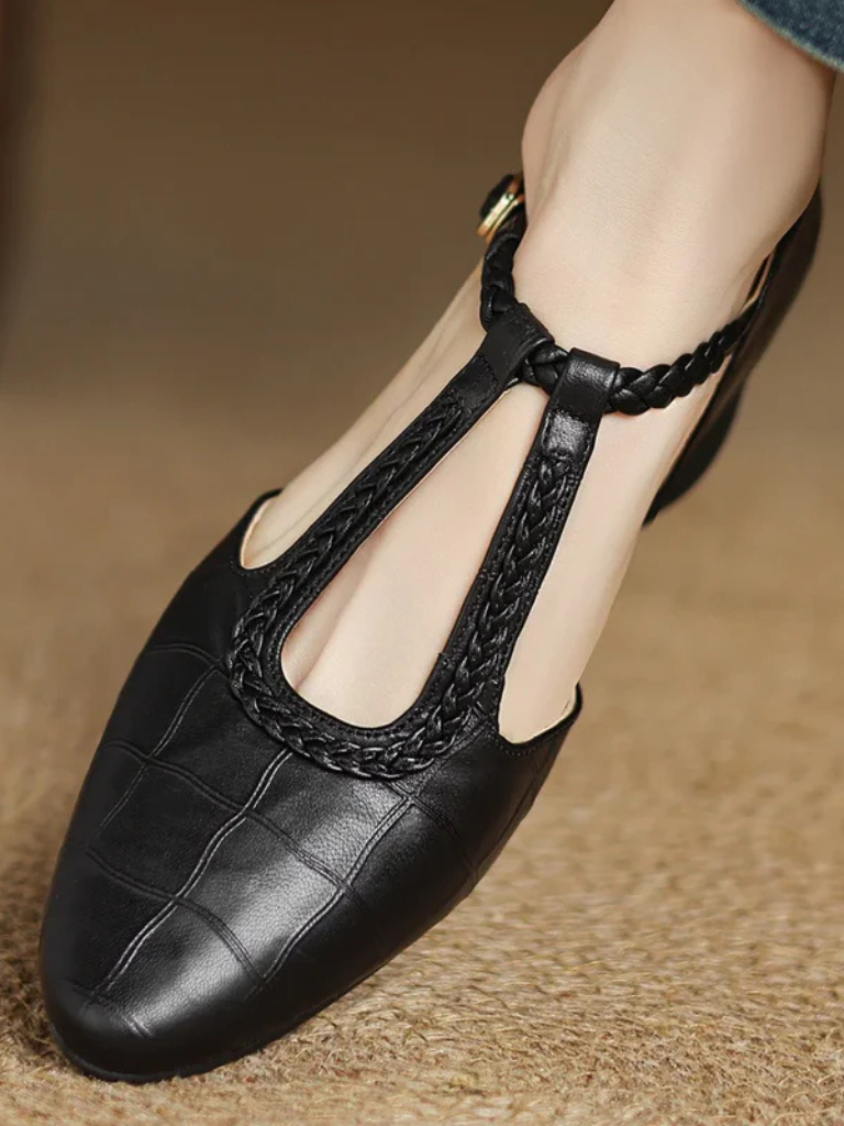 Immacolata scarpe mary jane donna con cinturino a t intrecciato, foto 1