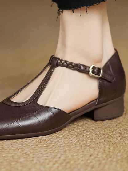 Immacolata scarpe mary jane donna con cinturino a t intrecciato, foto 10