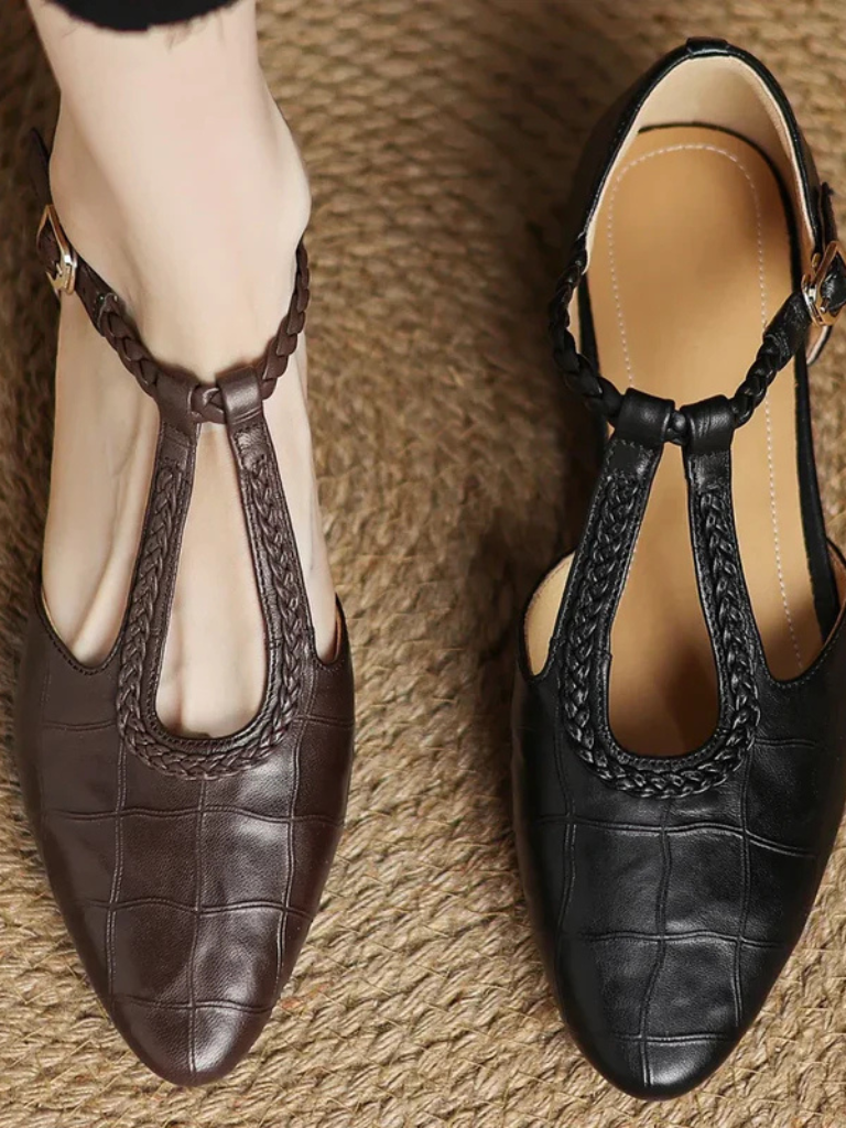 Immacolata scarpe mary jane donna con cinturino a t intrecciato, foto 9