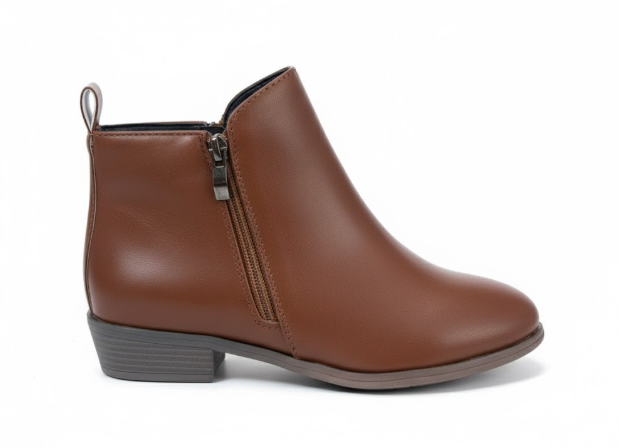 Iris stivaletti donna in similpelle con zip laterale e tacco basso, foto 1