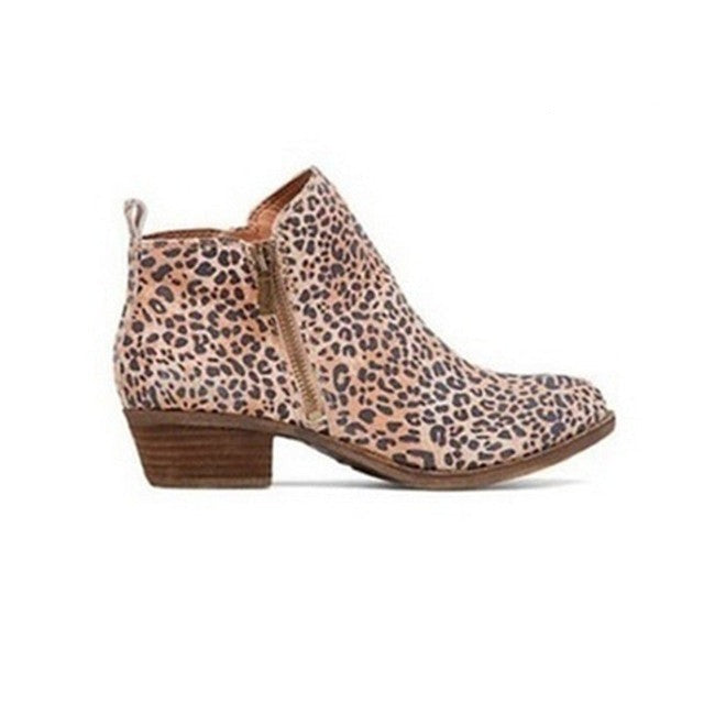 Iris stivaletti donna in similpelle con zip laterale e tacco basso, foto 4