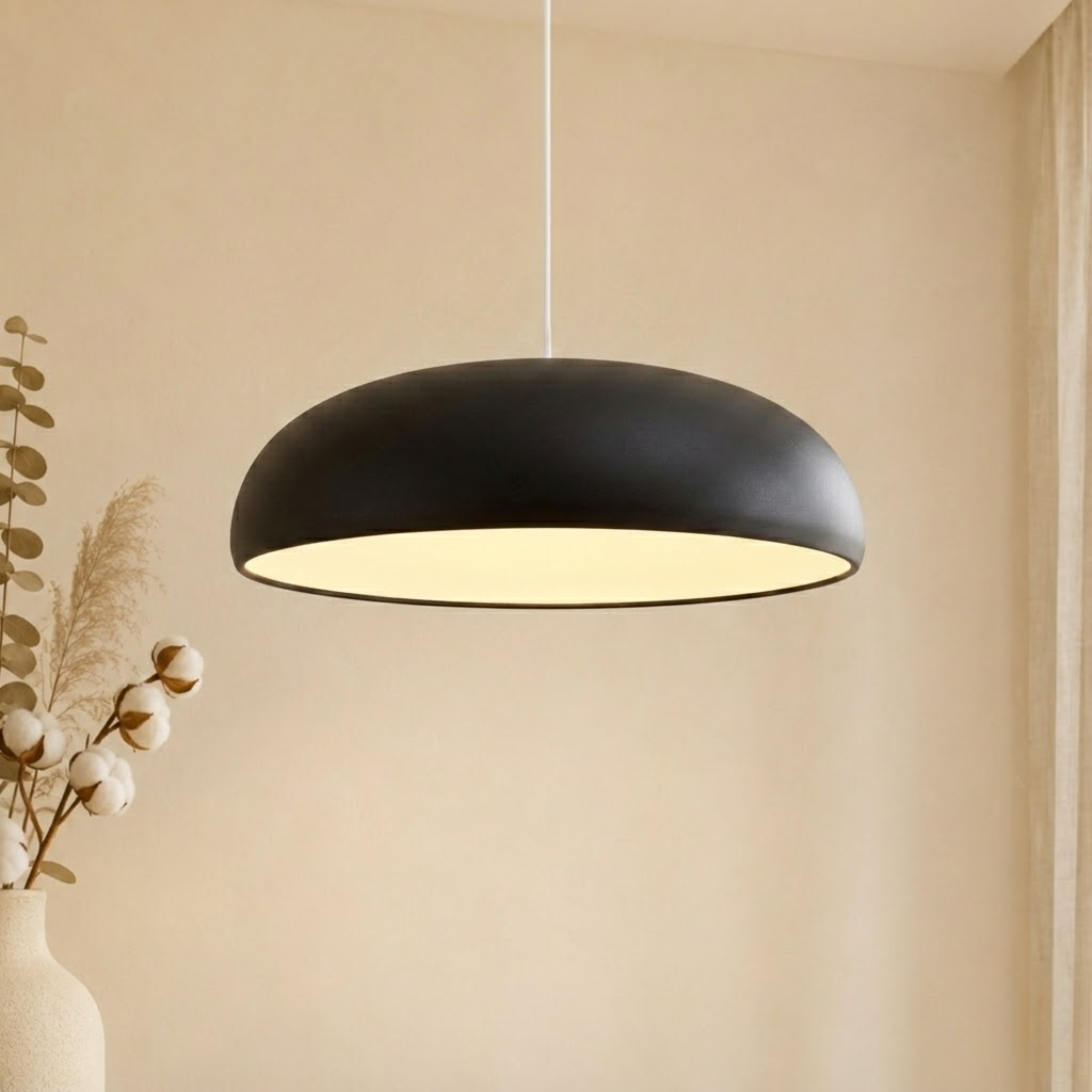 Lampada a sospensione a cupola in alluminio minimalista scandinava