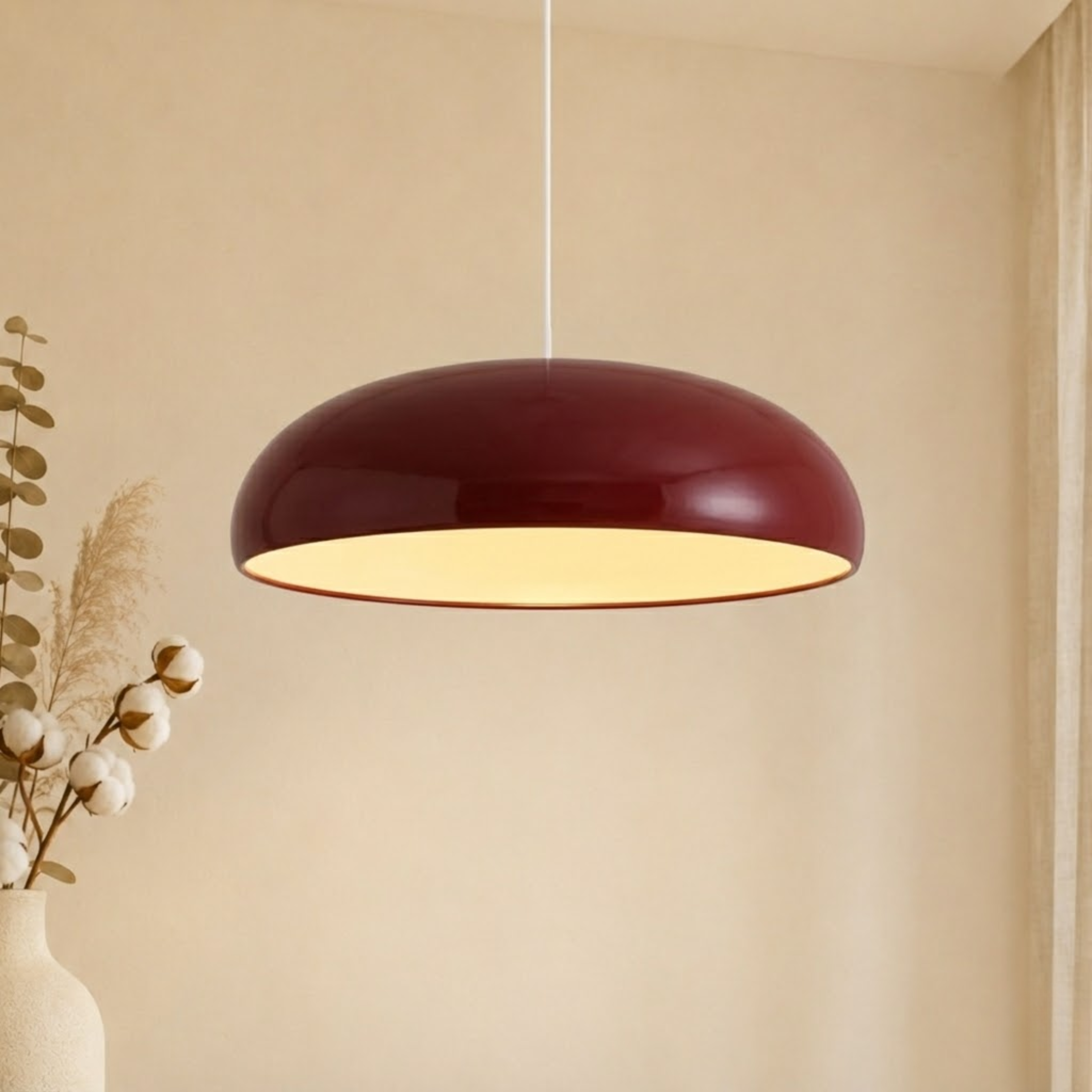 Lampada a sospensione a cupola in alluminio minimalista scandinava