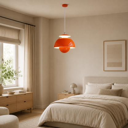 Lampada a sospensione a cupola verde