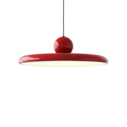 Lampada a sospensione a disco in vetro colorato stile Bauhaus