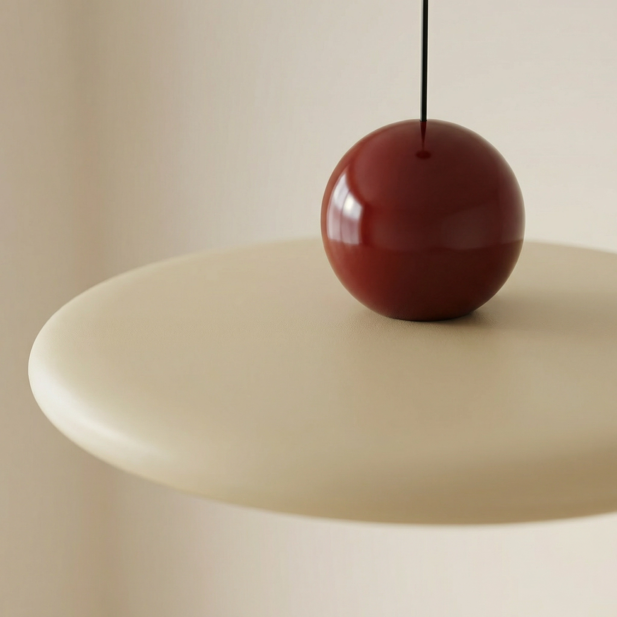 Lampada a sospensione a disco in vetro colorato stile Bauhaus