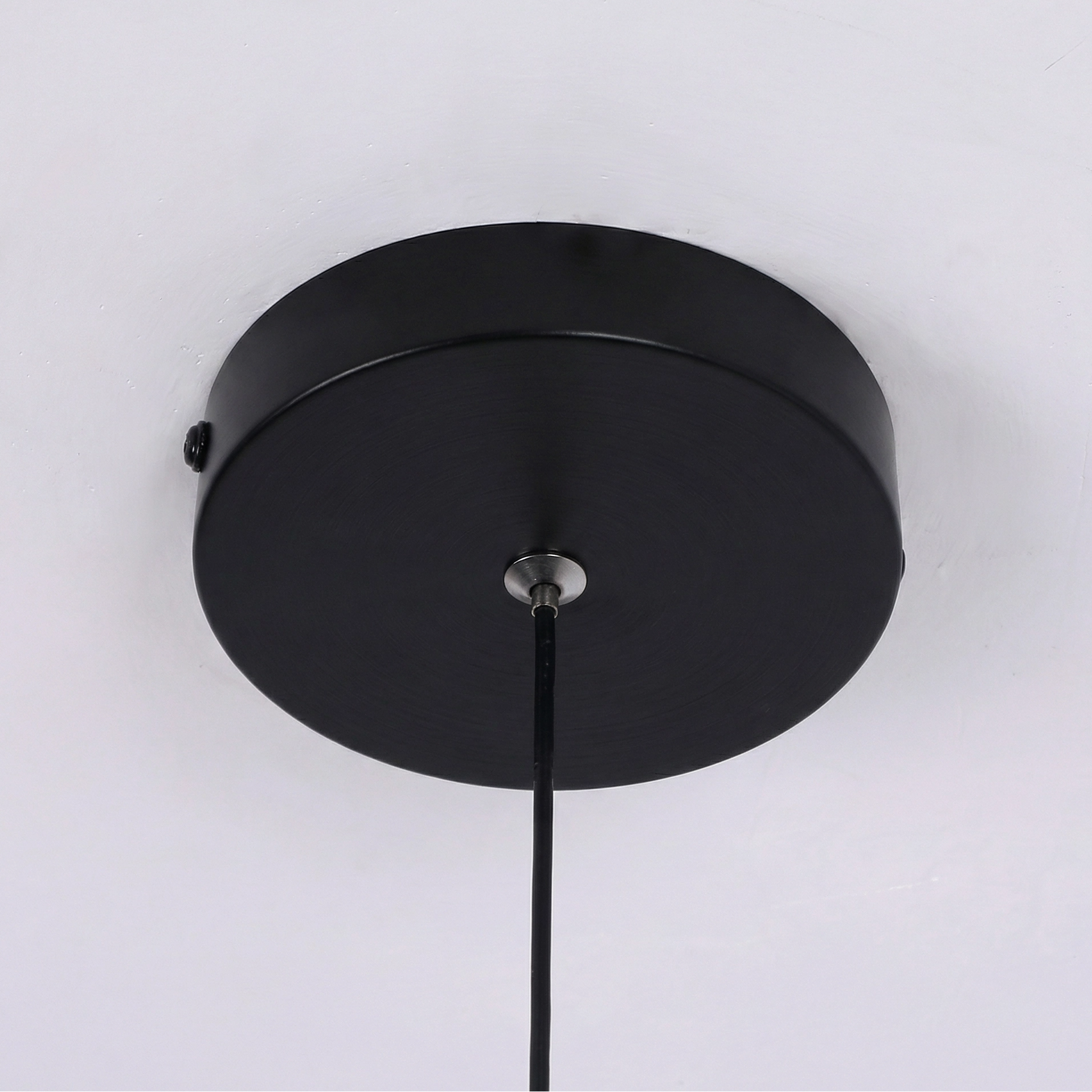 Lampada a sospensione a disco in vetro colorato stile Bauhaus