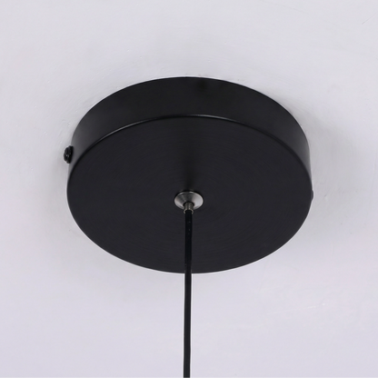 Lampada a sospensione a disco in vetro colorato stile Bauhaus