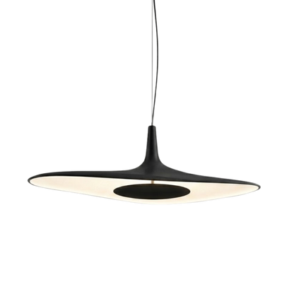 Lampada a sospensione a disco irregolare ondulato, moderna e minimalista