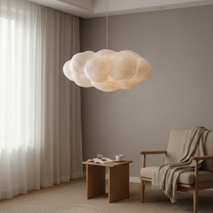 Lampada a sospensione a forma di nuvola bianca per cameretta e stanza del bebè