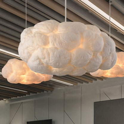 Lampada a sospensione a nuvola in cotone bianco, stile scandinavo per cameretta