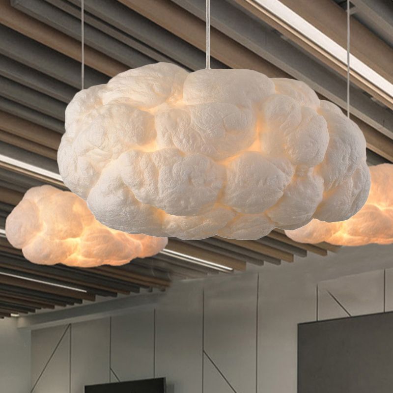 Lampada a sospensione a nuvola in cotone bianco, stile scandinavo per cameretta