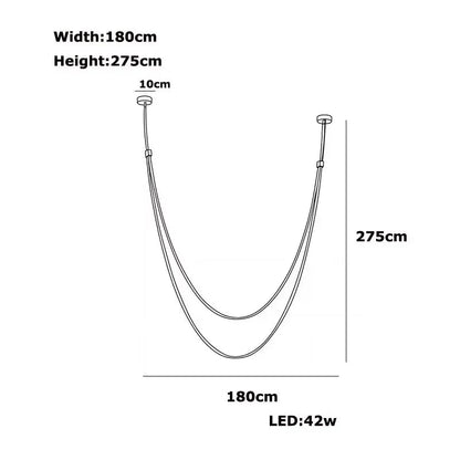 Lampada a sospensione Beza in pelle con LED dimmerabile, design moderno scultoreo