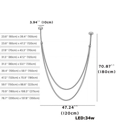 Lampada a sospensione Beza in pelle con LED dimmerabile, design moderno scultoreo