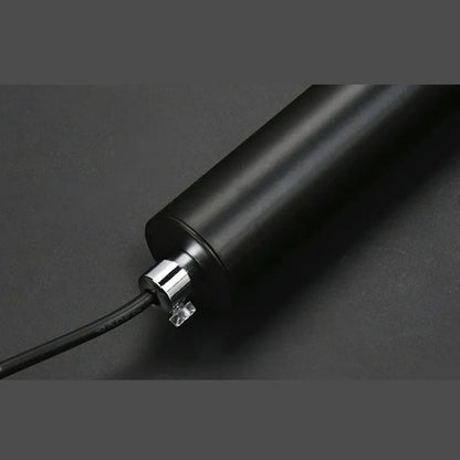 Lampada a sospensione cilindrica sottile in metallo nero, LED moderna e minimalista