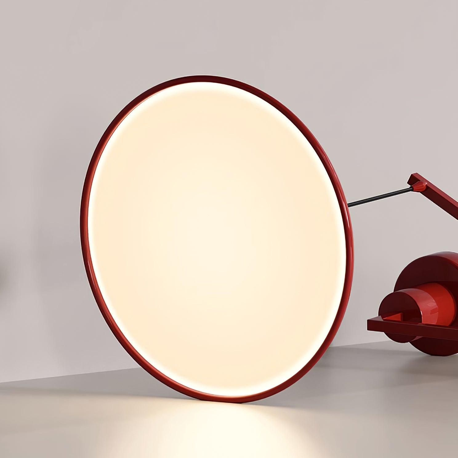 Lampada a sospensione con braccio regolabile e paralume a disco in metallo, LED integrato dimmerabile