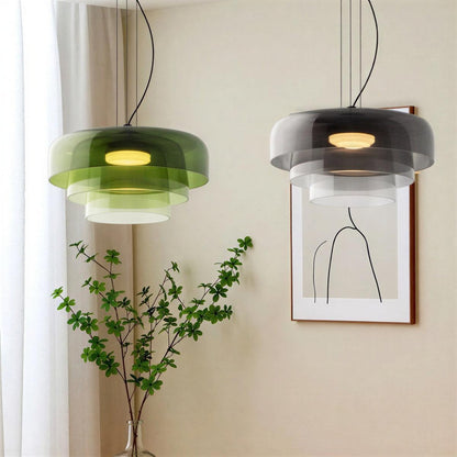 Lampada a sospensione in vetro stile Bauhaus da soffitto