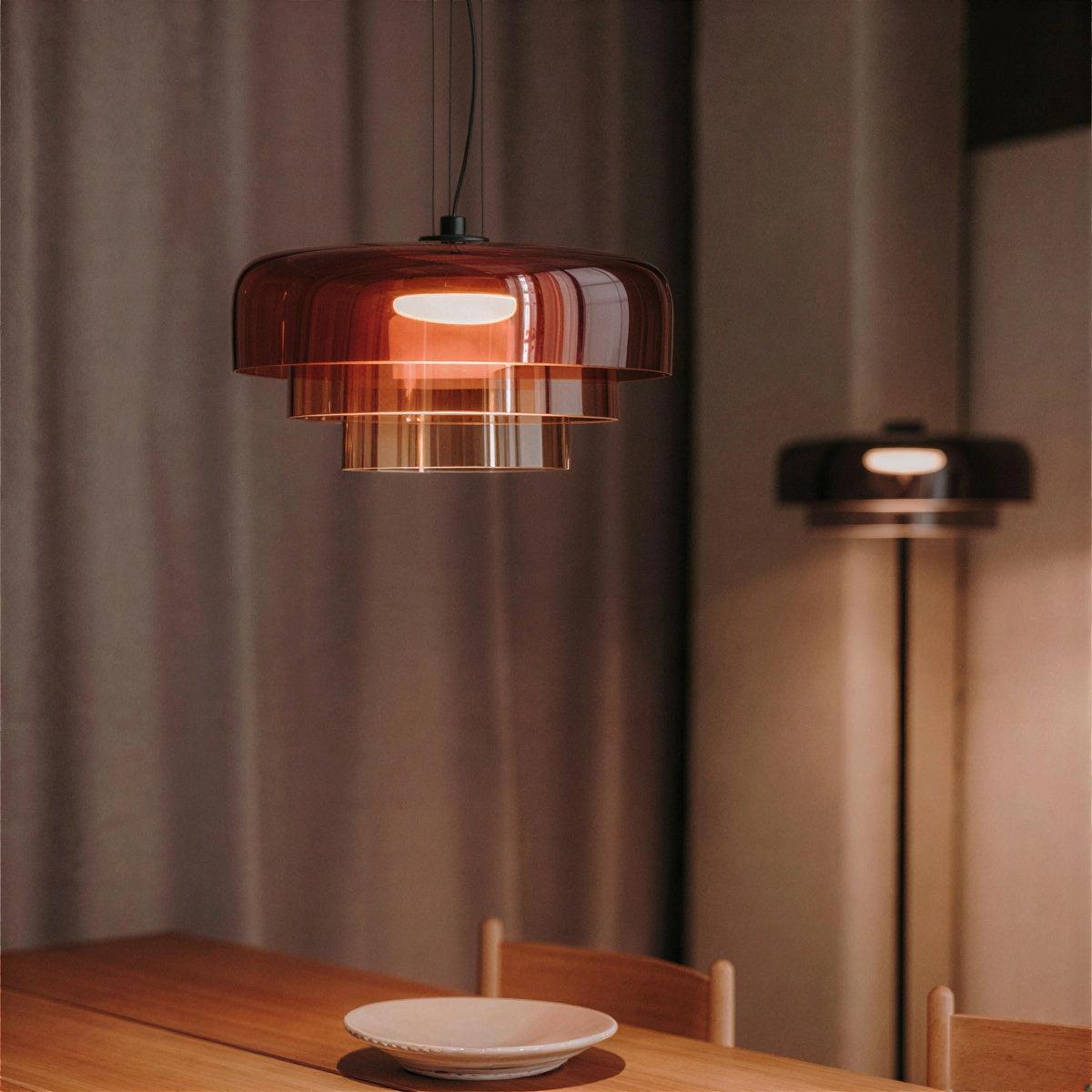 Lampada a sospensione in vetro stile Bauhaus da soffitto
